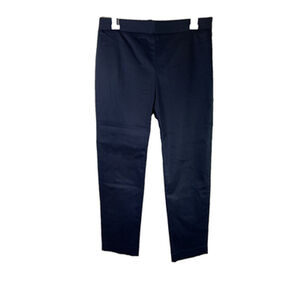 Draper James Navy Blue Side Zip Straight Leg Pants Sz 6 Nylon/Cotton